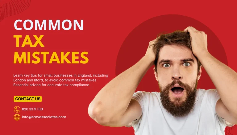Common Tax Mistakes With Picture of Man on Right Side